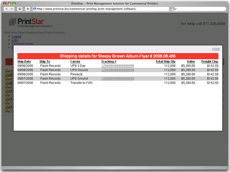 Web Shipping screenshot